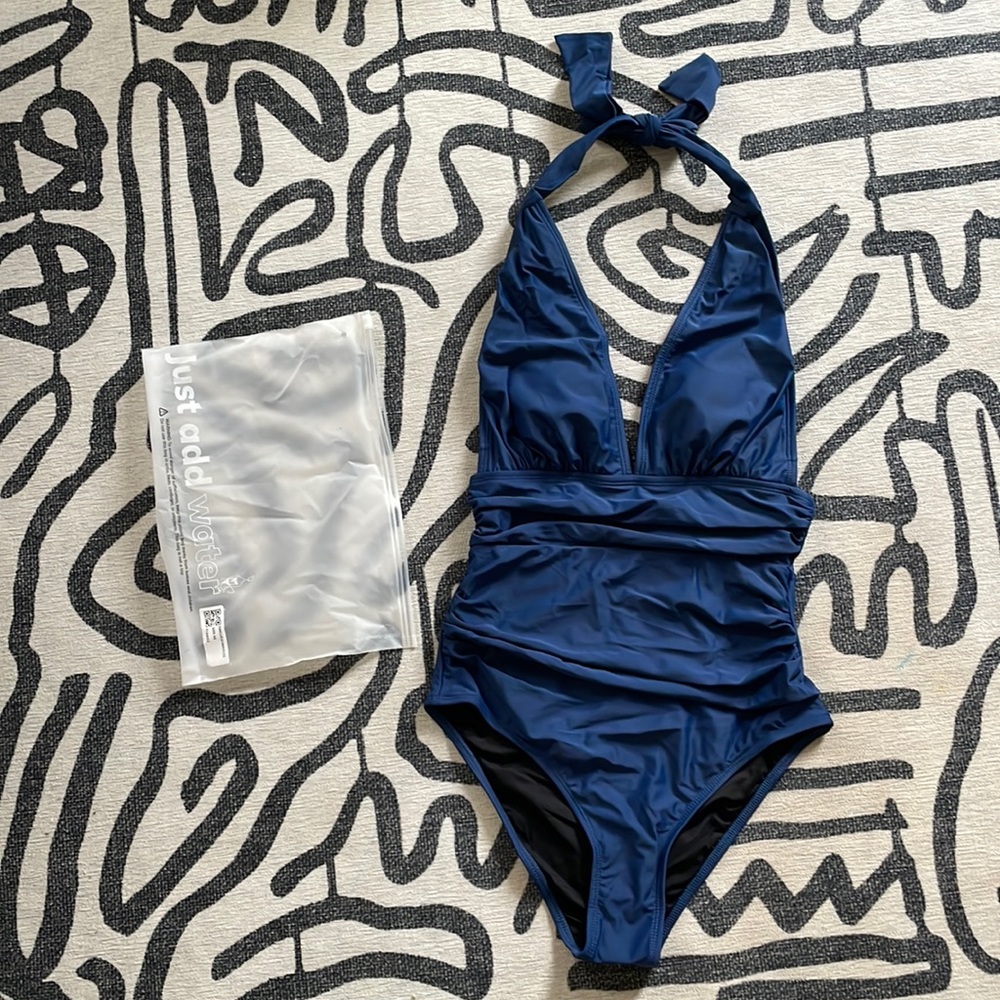 Plunge Halter One Piece Swimsuit